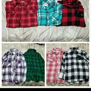 Sold! Bundle of Long-sleeve Plaid Tops